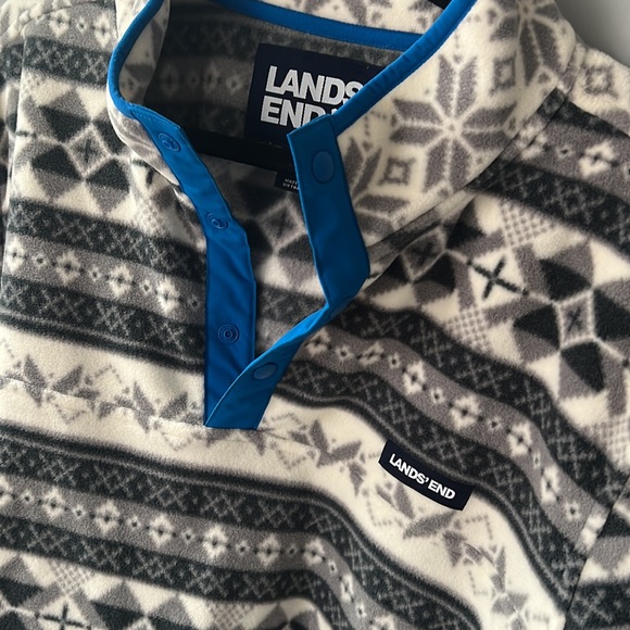 Lands’ End FLEECE XL(46-48) 3 Button Pullover - Picture 2 of 9